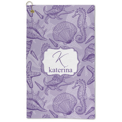 Sea Shells Microfiber Golf Towel (Personalized)