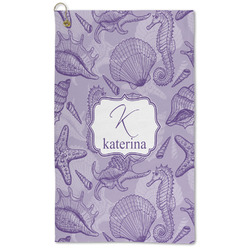 Sea Shells Microfiber Golf Towel - Large (Personalized)