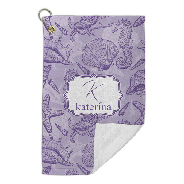 Sea Shells Microfiber Golf Towels Small - FRONT FOLDED