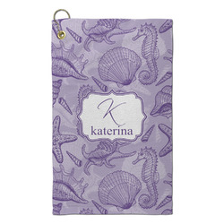 Sea Shells Microfiber Golf Towel - Small (Personalized)