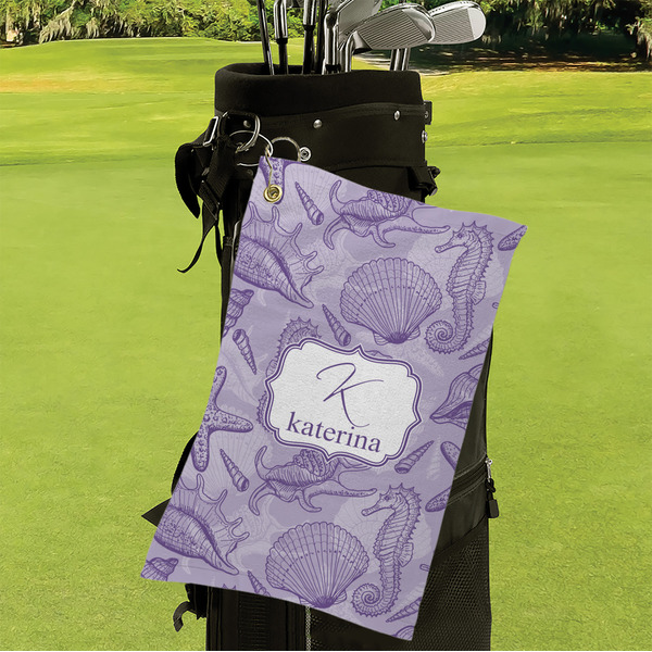 Sea Shells Microfiber Golf Towels - Small - LIFESTYLE