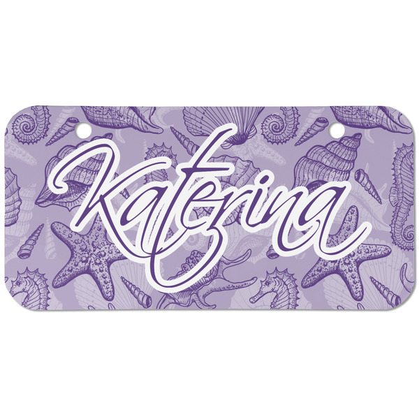 Sea Shells Mini Bicycle License Plate - Two Holes