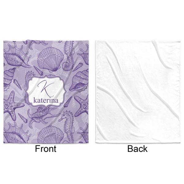 Sea Shells Minky Blanket - 50"x60" - Single Sided - Front & Back
