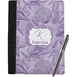 Sea Shells Notebook Padfolio - Large w/ Name and Initial