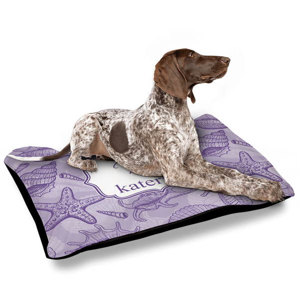 Sea Shells Outdoor Dog Beds - Large - IN CONTEXT