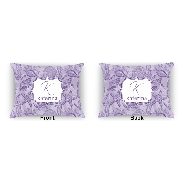 Sea Shells  Outdoor Rectangular Throw Pillow (Front and Back)