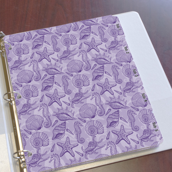 Sea Shells Page Dividers - Set of 5 - In Context