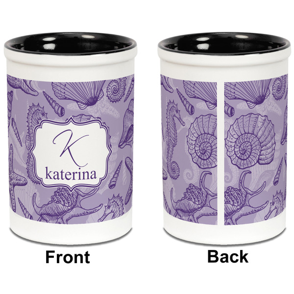 Sea Shells Pencil Holder - Black - approval