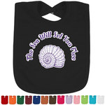Sea Shells Cotton Baby Bib (Personalized)