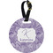 Sea Shells Plastic Luggage Tag - Round (Personalized)