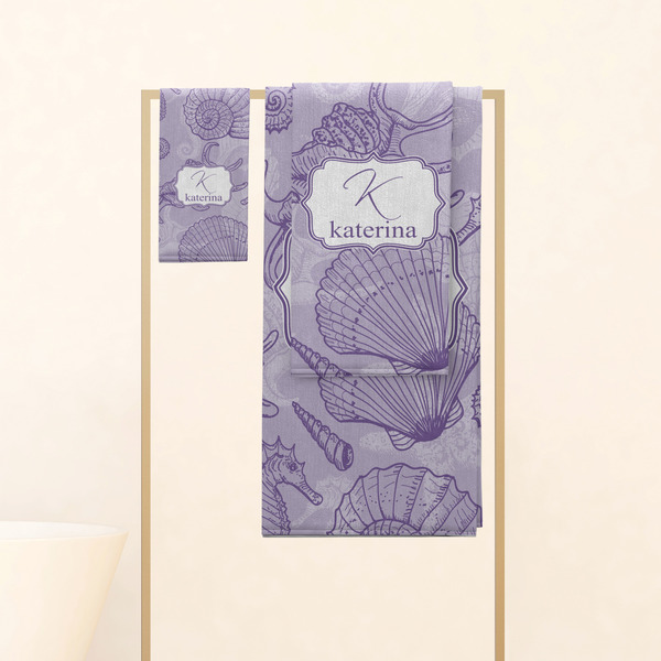 Sea Shells Personalized Towel Set