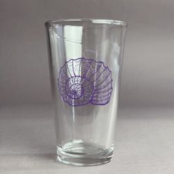 Sea Shells Pint Glass - Full Color Logo (Personalized)