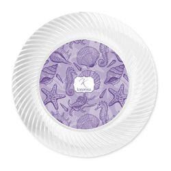 Sea Shells Plastic Party Dinner Plates - 10" (Personalized)