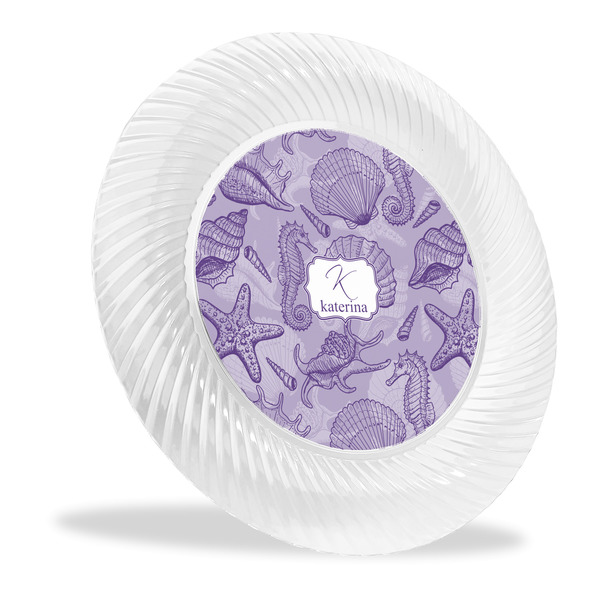 Custom Sea Shells Plastic Party Dinner Plates - 10" (Personalized)