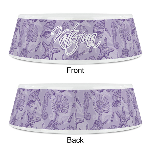 Sea Shells Plastic Pet Bowls - Small - APPROVAL