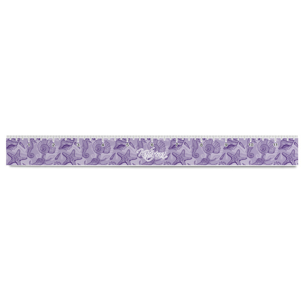Sea Shells Plastic Ruler - 12" - FRONT