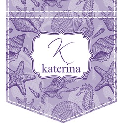 Sea Shells Iron On Faux Pocket (Personalized)