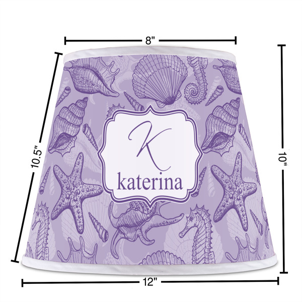 Sea Shells Poly Film Empire Lampshade - Dimensions