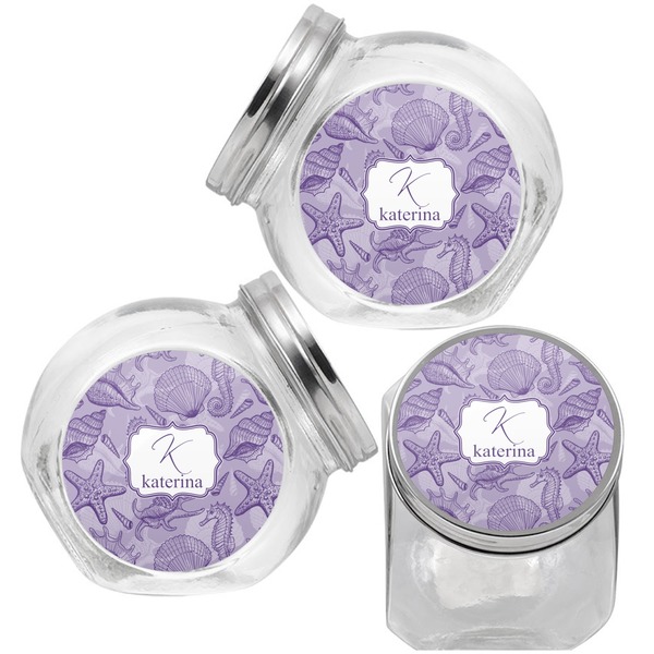 Sea Shells Puppy Treat Jar - Top Left Right