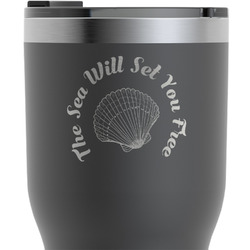Sea Shells RTIC Tumbler - Black - Engraved Front (Personalized)