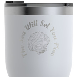 Sea Shells RTIC Tumbler - White - Engraved Front & Back (Personalized)