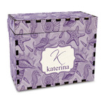 Sea Shells Wood Recipe Box - Full Color Print (Personalized)