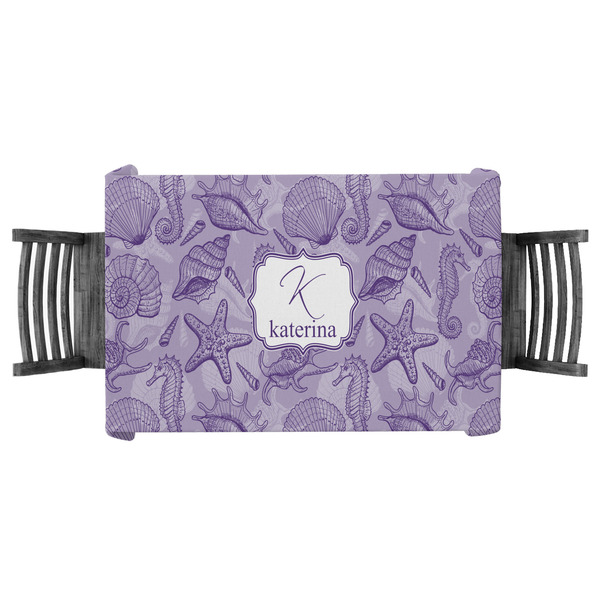 Custom Sea Shells Tablecloth - 58"x58" (Personalized)