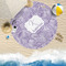 Sea Shells Round Beach Towel Lifestyle