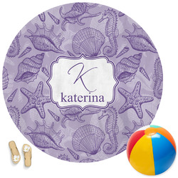 Sea Shells Round Beach Towel (Personalized)