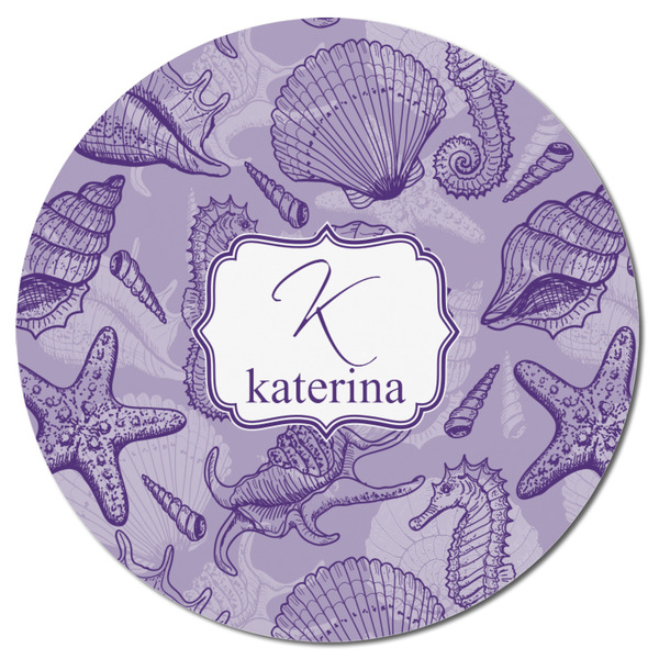 Sea Shells Round Fridge Magnet - FRONT