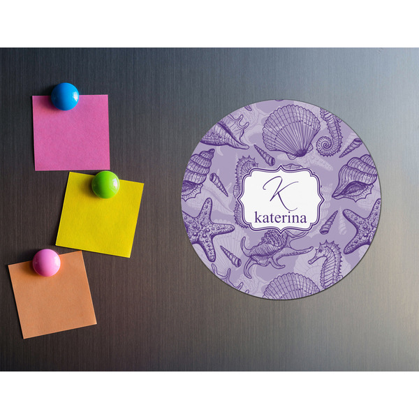 Sea Shells Round Fridge Magnet - LIFESTYLE