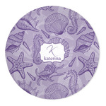 Sea Shells 5' Round Indoor Area Rug (Personalized)
