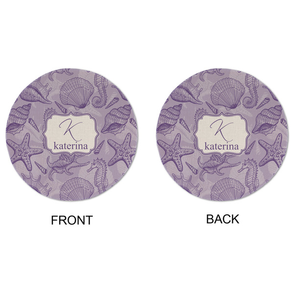 Sea Shells Round Linen Placemats - APPROVAL (double sided)