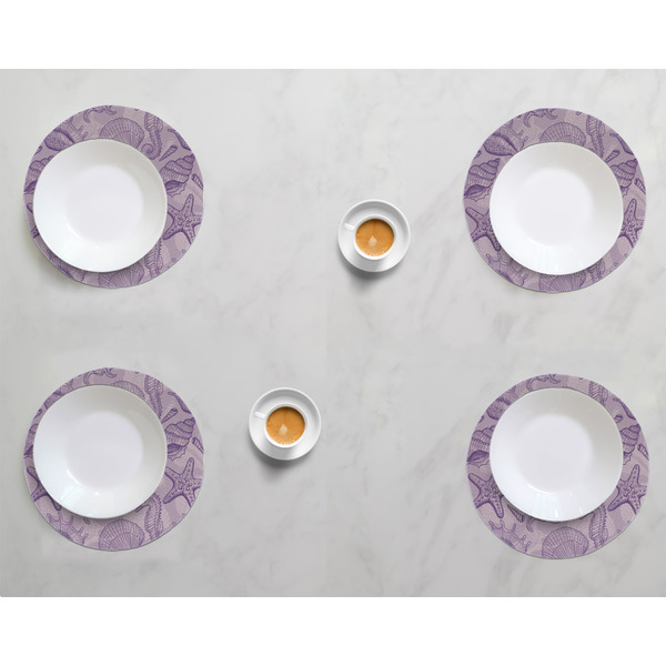 Sea Shells Round Linen Placemats - LIFESTYLE (set of 4)