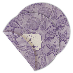 Sea Shells Round Linen Placemat - Double Sided (Personalized)
