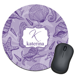 Sea Shells Round Mouse Pad (Personalized)