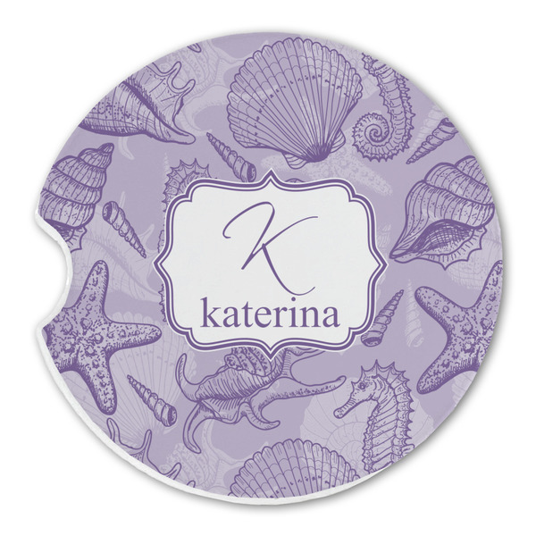 Sea Shells Sandstone Car Coaster - Single