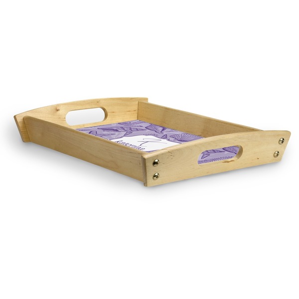 Sea Shells Serving Tray Wood Small - Corner