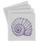 Sea Shells Set of 4 Sandstone Coasters - Front View