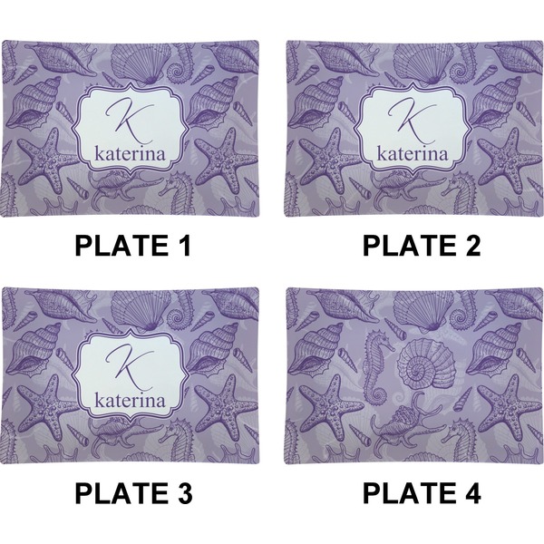 Sea Shells Set of Rectangular Appetizer / Dessert Plates (Approval)