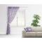 Sea Shells Sheer Curtain With Window and Rod - in Room Matching Pillow