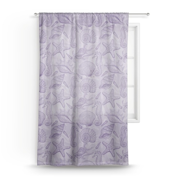 Custom Sea Shells Sheer Curtain - 50"x84"