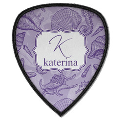 Sea Shells Iron on Shield Patch A w/ Name and Initial