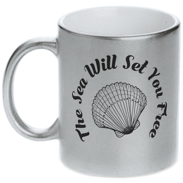 Sea Shells Silver Mug - Main