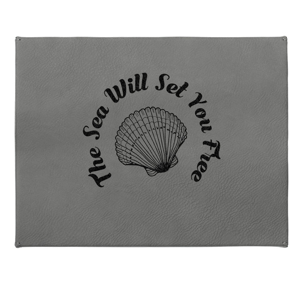 Sea Shells Small Engraved Gift Box with Leather Lid - Approval