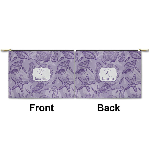 Sea Shells Small Zipper Pouch Approval (Front and Back)