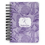 Sea Shells Spiral Notebook - 5x7 w/ Name and Initial