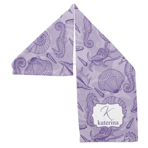 Sea Shells Sports Towel Folded - Both Sides Showing