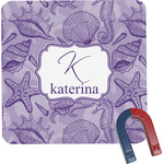 Sea Shells Square Fridge Magnet (Personalized)