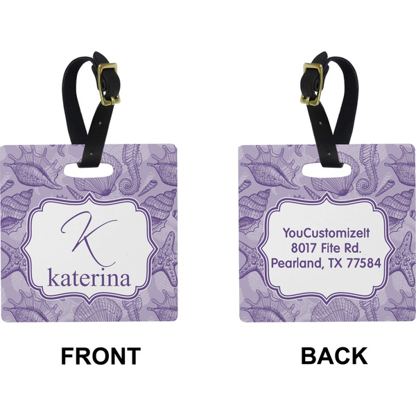 Sea Shells Square Luggage Tag (Front + Back)
